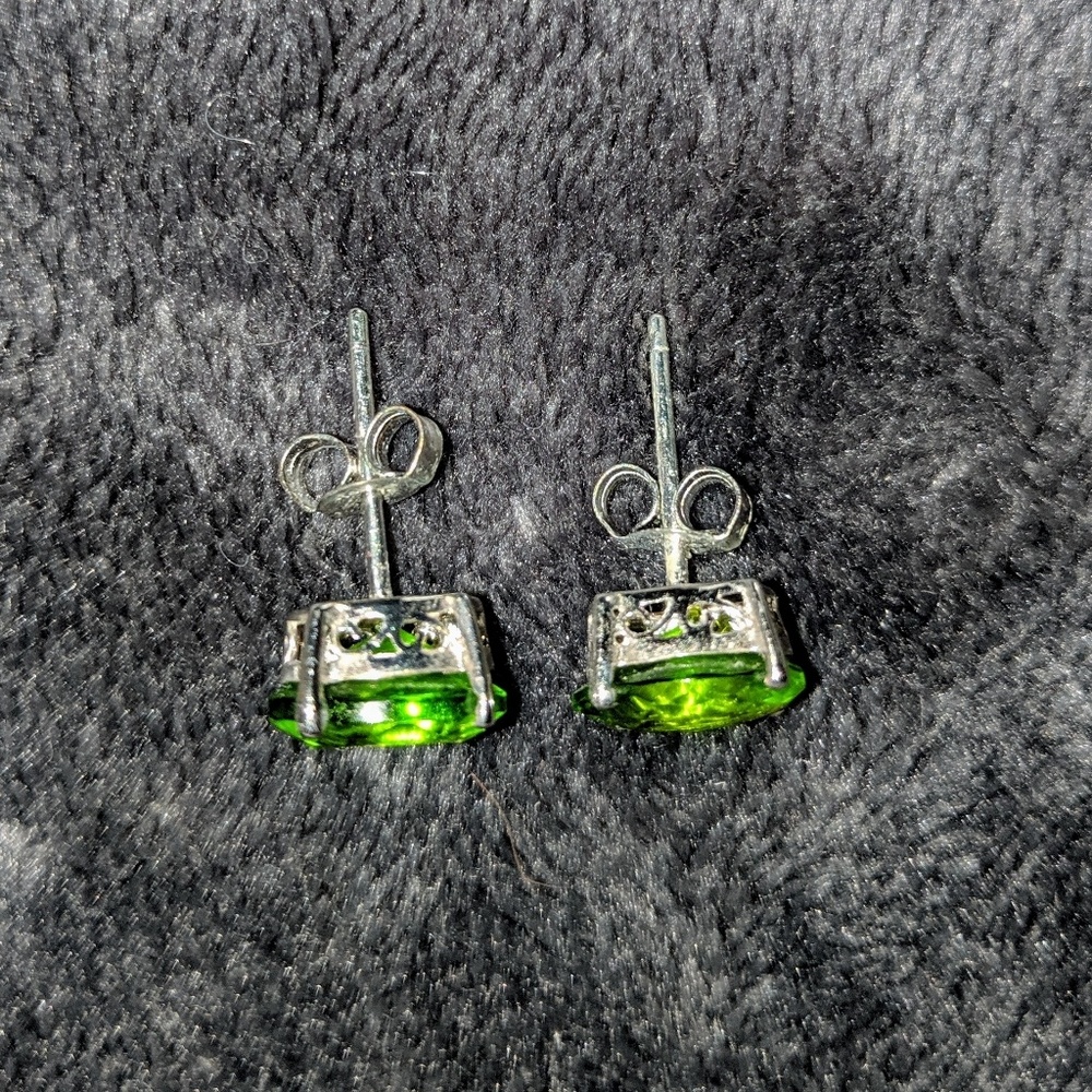 Sterling Silver Earrings with Peridot